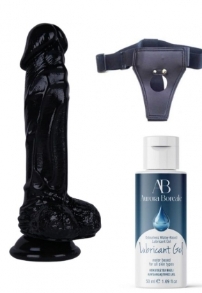 Belden Balamal Kayganlatrc Set Noctis 21cm Siyah Dildo No:64